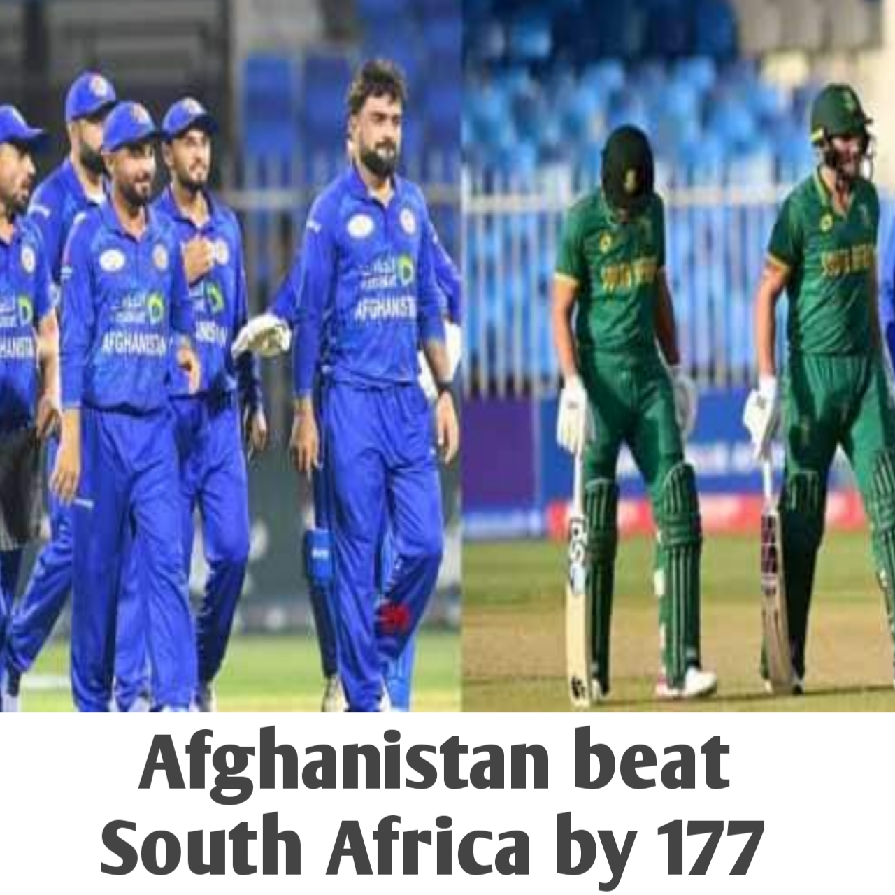 Afghanistan beat South Africa by 177 runs in the 2nd ODI Afghanistan vs South Africa and won the series