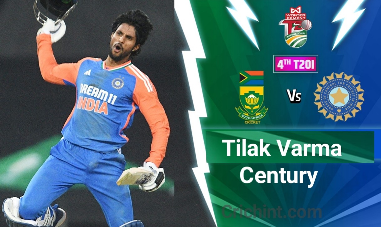 Tilak Varma Century against South Africa 